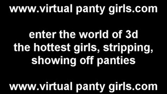 3d cyberpunk hottie teasing in panties