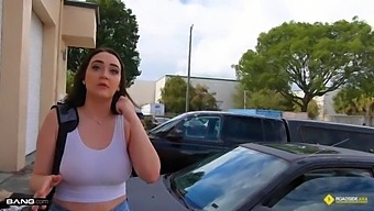 Big-Titted Teen Gives Blowjob To Car Mechanic In Real Life