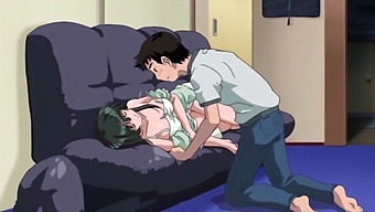 Anime Girl With Small Boobs Gets Rough Anal From Boyfriend