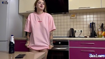 Russian Threesome With Curvy Wife And Two Men