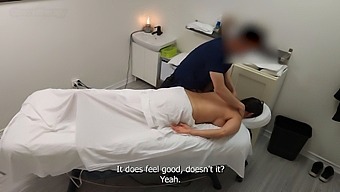 Emma Returns For Another Session With Her Masseur, A Busty And Flirtatious Milf!